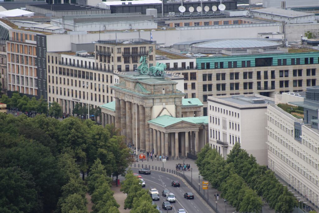 Brama brandenburska z góry